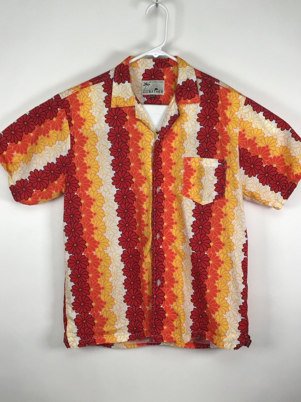 Bather men’s Made In Canada short sleeve button up casual shirt XL